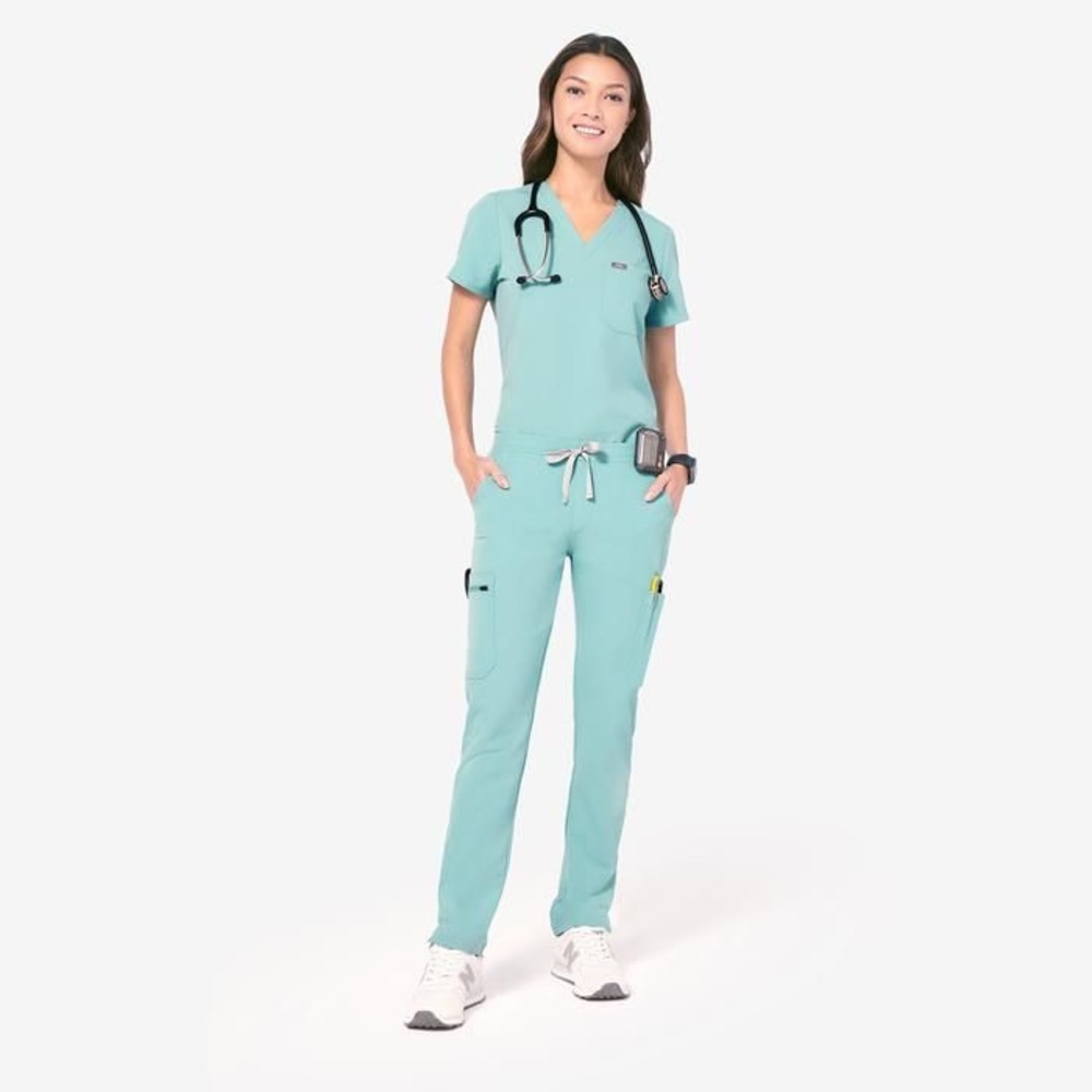 NWT FIGS Yola Sea Glass Scrub Pants XXS Regular
